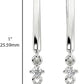 .925 Sterling Silver 3/8 Cttw Lab Grown Diamond Linear Dangle Earrings (G-H Color, SI1-SI2 Clarity)