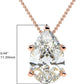 IGI Certified 14K Rose Gold 2.0 Carat Teardrop Pear-Shaped Lab Created Diamond Solitaire Pendant Necklace (G-H Color, VS1-VS2 Clarity), 18"