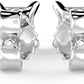 IGI Certified 1/2 Cttw Princess Cut Lab Grown Diamond 14K Gold 4-Prong Pushback Stud Earrings (G-H Color, VS1-VS2 Clarity) - Choice of Gold Color