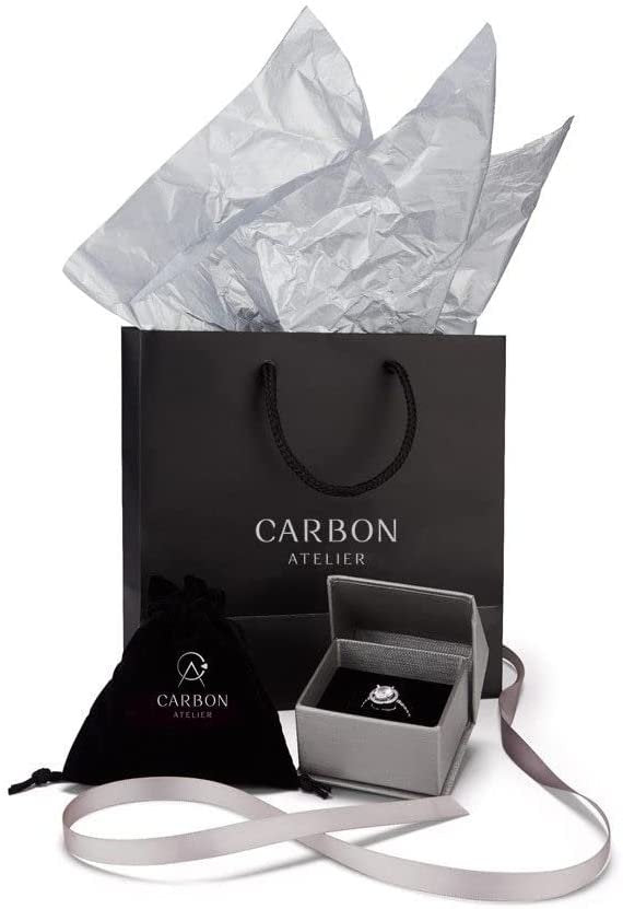 IGI Cert 14K Gold Lab Created Diamond Solitaire with Accents Engagement Ring