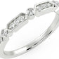 .925 Sterling Silver 1/10 Carat Round Brilliant Lab Grown Diamond Dot-and-Dash Anniversary Band Ring (G-H Color, SI1-SI2 Clarity)