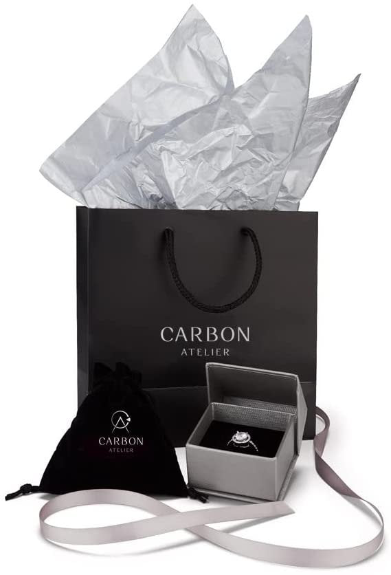 IGI Certified 14K White Gold 2.0 Cttw Round Brilliant-Cut Lab Created Diamond Solitaire Engagement Ring with Pavé-Set Band (1-1/2 Carat Center Stone: G-H Color, VS1-VS2 Clarity) - Size 5.25