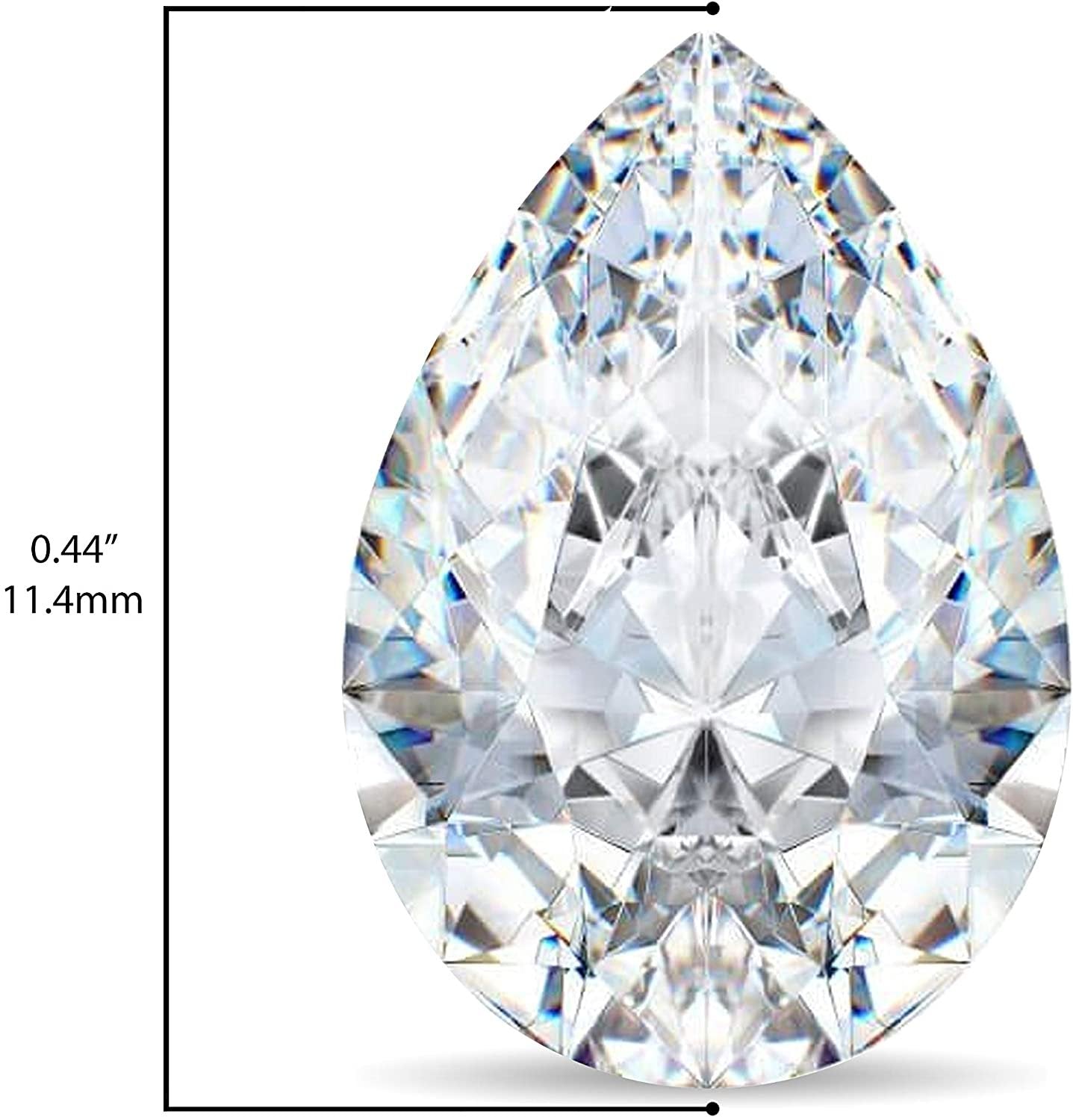 IGI Certified Loose 1/2 to 2.0 Carat Pear Cut Teardrop Shape Lab Created Diamond (G-H Color, VS1-VS2 Clarity) - Single Loose Stone