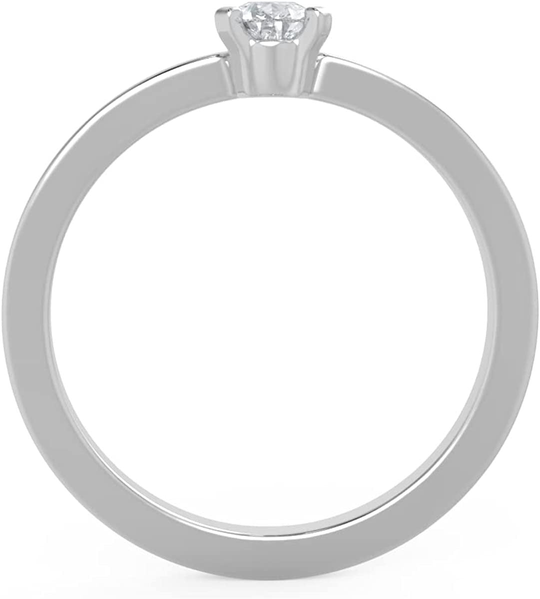 IGI Certified 1/4 Ct Pear Cut Lab Grown Diamond 14K Gold 3-Prong Solitaire Engagement Ring (G-H Color, VS1-VS2 Clarity) - Choice of Gold Color