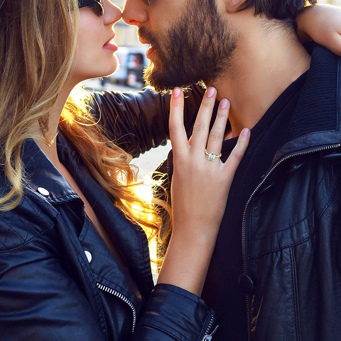 IGI Certified 14K Yellow Gold 9/10 to 2.0 Carat Emerald-Cut Lab Created Diamond Classic Solitaire Engagement Ring (G-H Color, VS1-VS2 Clarity)