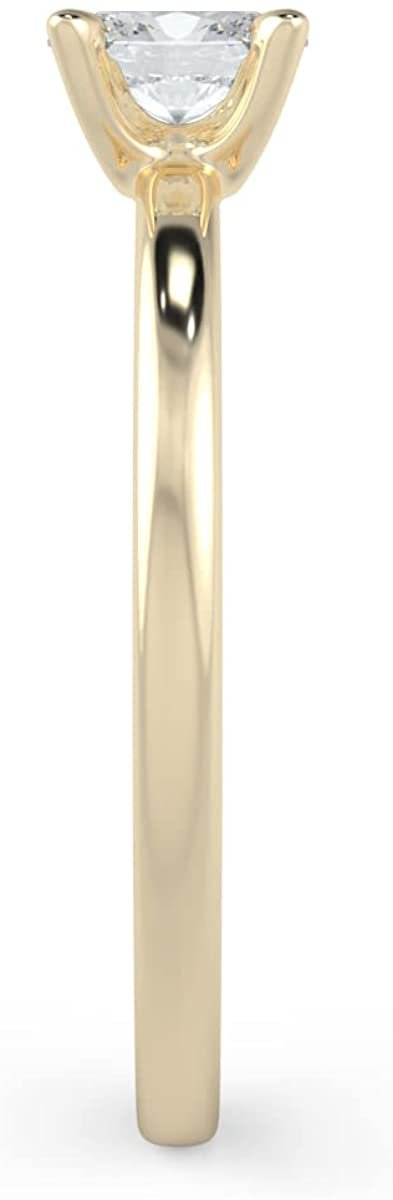 IGI Certified 1/3 Ct Oval Cut Lab Grown Diamond 14K Gold 4-Prong Solitaire Engagement Ring (G-H Color, VS1-VS2 Clarity) - Choice of Gold Color