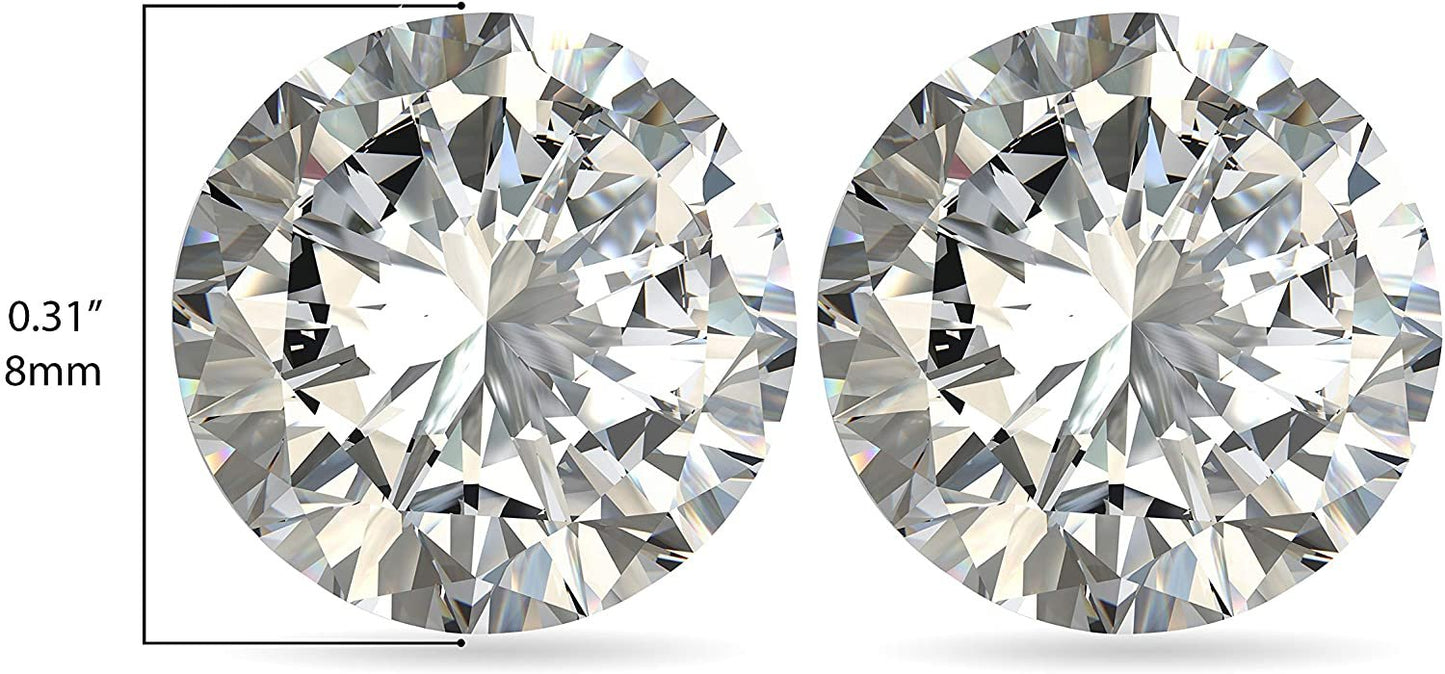 IGI Certified Loose 4.0 Cttw Round Brilliant Cut Lab Created Diamond (G-H Color, VS1-VS2 Clarity) - Matched Pair of Loose Diamonds