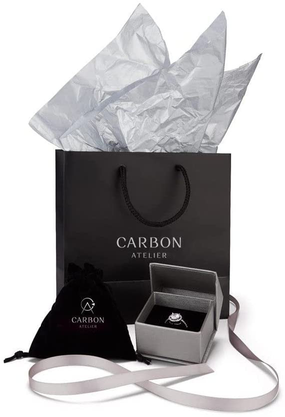 14K White Gold 2/3 Cttw Near Colorless Round Brilliant-Cut Lab Created Diamond Classic Four-Prong Stud Earrings (G-H Color, VS1-VS2 Clarity)