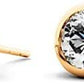 14K Gold 1/2 to 2/3 Cttw Round Brilliant-Cut Lab Grown Diamond Modern Bezel-Set Solitaire Stud Earrings (G-H Color, VS1-VS2 Clarity) - Choice of Gold Colors or Gem Weights