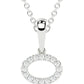.925 Sterling Silver 1/5 Cttw Lab Grown Diamond Lover's Key Pendant Necklace (G-H Color, SI1-SI2 Clarity), 18"