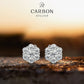 .925 Sterling Silver 1/5 Cttw Lab Grown Diamond Floral Cluster Stud Earrings (G-H Color, SI1-SI2 Clarity)
