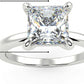 IGI Certified 14K White Gold 1.0 Carat Princess-Cut Lab Created Diamond Classic Square Solitaire Engagement Ring (G-H Color, VS1-VS2 Clarity) - Size 8.5