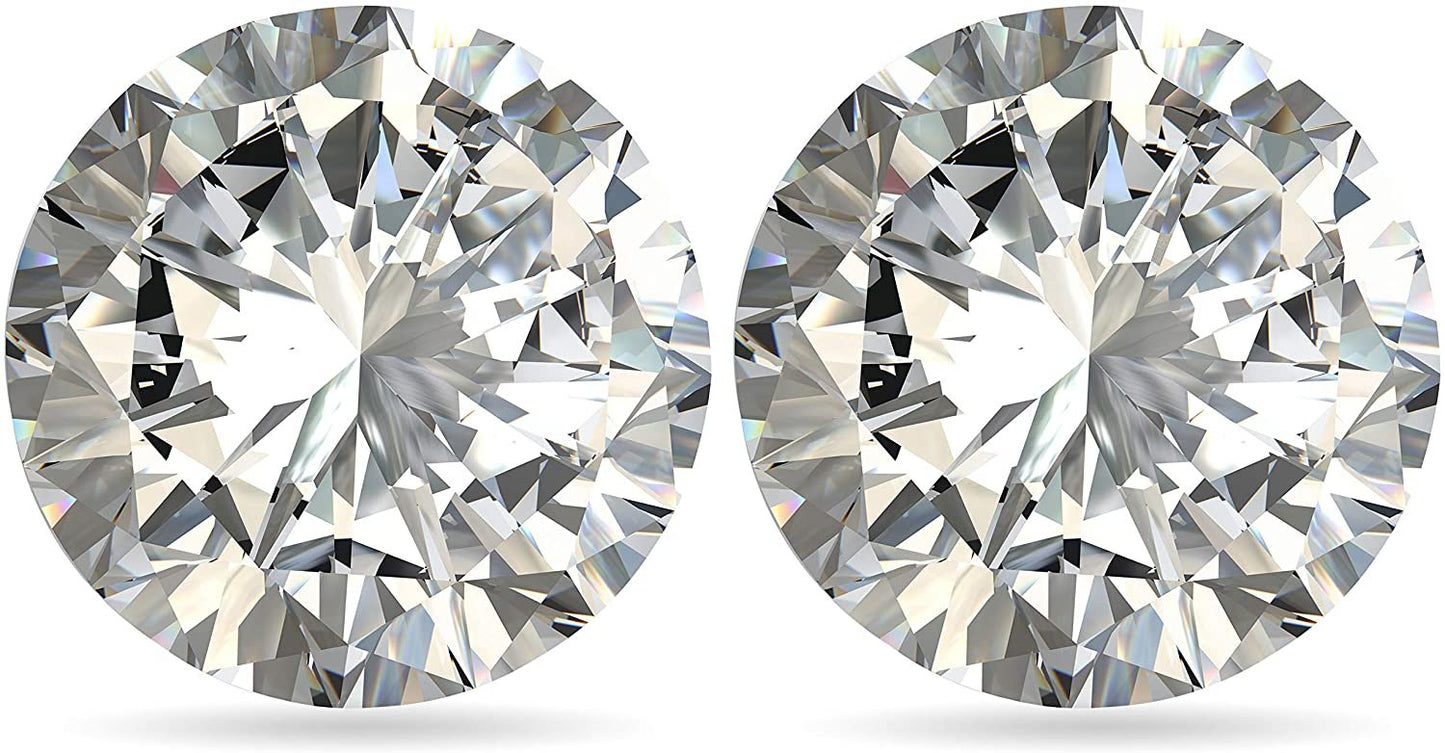 IGI Certified Loose 4.0 Cttw Round Brilliant Cut Lab Created Diamond (G-H Color, VS1-VS2 Clarity) - Matched Pair of Loose Diamonds