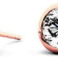 IGI Certified 2.0 Cttw Near Colorless Round Brilliant-Cut Lab Created Diamond 14K Rose Gold Modern Bezel-Set Stud Earrings (I-J Color, VS1-VS2 Clarity)