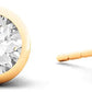 14K Yellow Gold 2/3 Cttw Near Colorless Round Brilliant-Cut Lab Created Diamond Modern Bezel-Set Stud Earrings (G-H Color, VS1-VS2 Clarity)