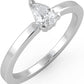 IGI Certified 1/4 Ct Pear Cut Lab Grown Diamond 14K Gold 3-Prong Solitaire Engagement Ring (G-H Color, VS1-VS2 Clarity) - Choice of Gold Color