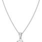 .925 Sterling Silver 1/3 Carat Round Brilliant Cut Lab Grown Diamond Solitaire Pendant Necklace (G-H Color, SI1-SI2 Clarity), 18"