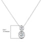 14K White Gold 1.0 Cttw Round Brilliant-Cut Lab Created Diamond Bezel-Set 2 Stacked Stone Pendant Necklace (G-H Color/VS1-VS2 Clarity), 18"