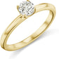 IGI Certified 2.0 Carat Round Brilliant-Cut Lab Created Diamond 14K Gold Classic 4-Prong Solitaire Engagement Ring (G-H Color, VS1-VS2 Clarity) - 14K Yellow Gold, Size 7-3/4