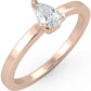 IGI Certified 1/4 Ct Pear Cut Lab Grown Diamond 14K Gold 3-Prong Solitaire Engagement Ring (G-H Color, VS1-VS2 Clarity) - Choice of Gold Color