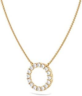 10K Gold 1/2 CTTW Lab Grown Diamond Open Circle Pendant Necklace (G-H Color, SI1-SI2 Clarity), 18" - Choice of Gold Color