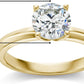 IGI Certified 1-1/2 Carat Round Brilliant-Cut Lab Created Diamond 14K Gold Classic 4-Prong Solitaire Engagement Ring (I-J Color, VS1-VS2 Clarity) - 14K Yellow Gold, Size 7
