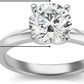 IGI Certified 14K White Gold 1/2 to 2.0 Carat Brilliant-Cut Lab Created Diamond Classic 4-Prong Solitaire Engagement Ring (G-H Color, VS1-VS2 Clarity)