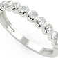.925 Sterling Silver 1/10 Cttw Round Brilliant Lab Grown Diamond Bezel Set Half-Eternity Anniversary Band Ring (G-H Color, SI1-SI2 Clarity)