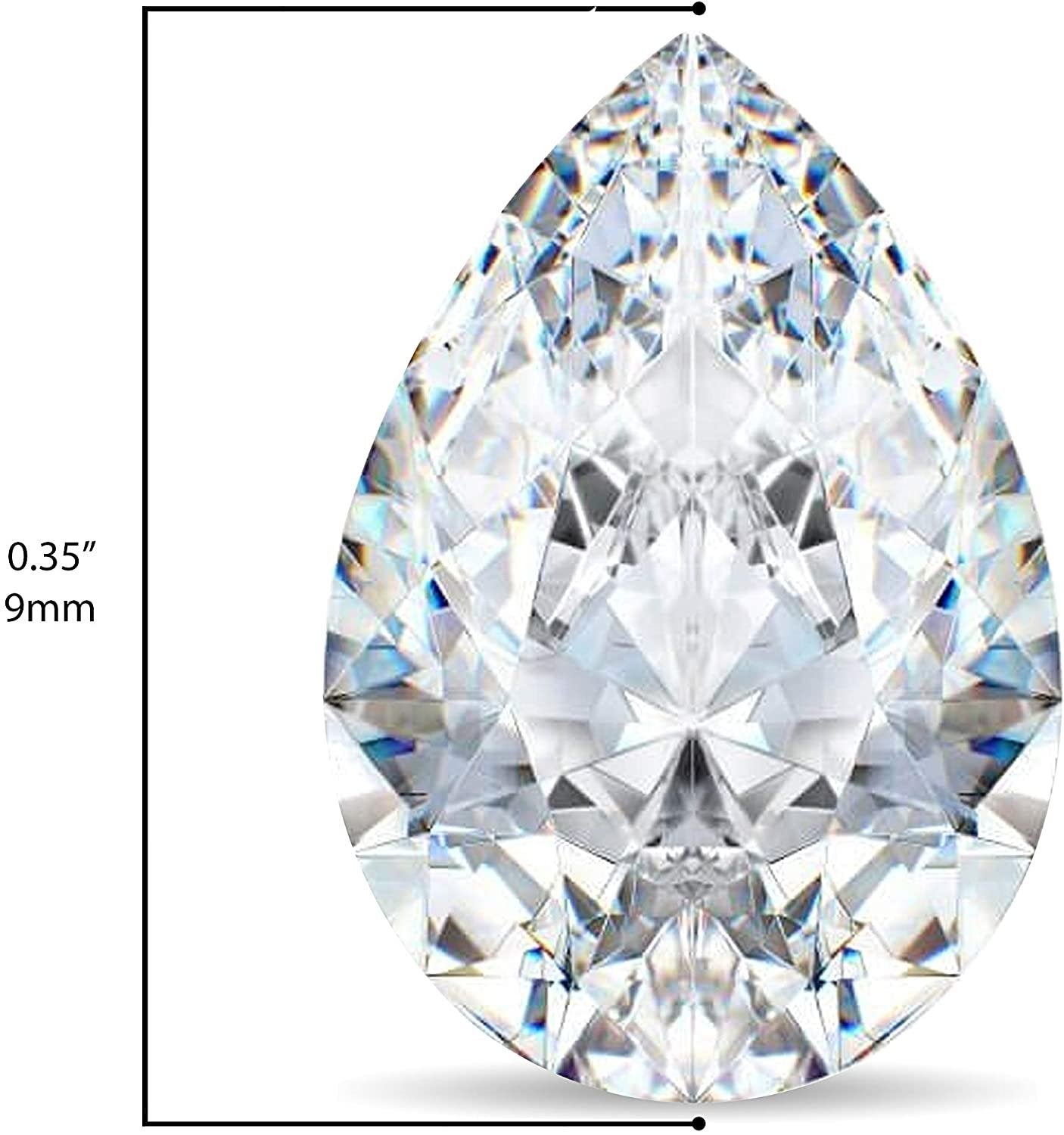 IGI Certified Loose 1/2 to 2.0 Carat Pear Cut Teardrop Shape Lab Created Diamond (G-H Color, VS1-VS2 Clarity) - Single Loose Stone