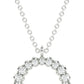 .925 Sterling Silver 1/3 Cttw Lab Grown Diamond Graduated Open Circle Pendant Necklace (G-H Color, SI1-SI2 Clarity), 18"