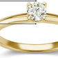 14K Gold 1/3 Carat Round Brilliant Lab Created Diamond 4-Prong Engagement Ring