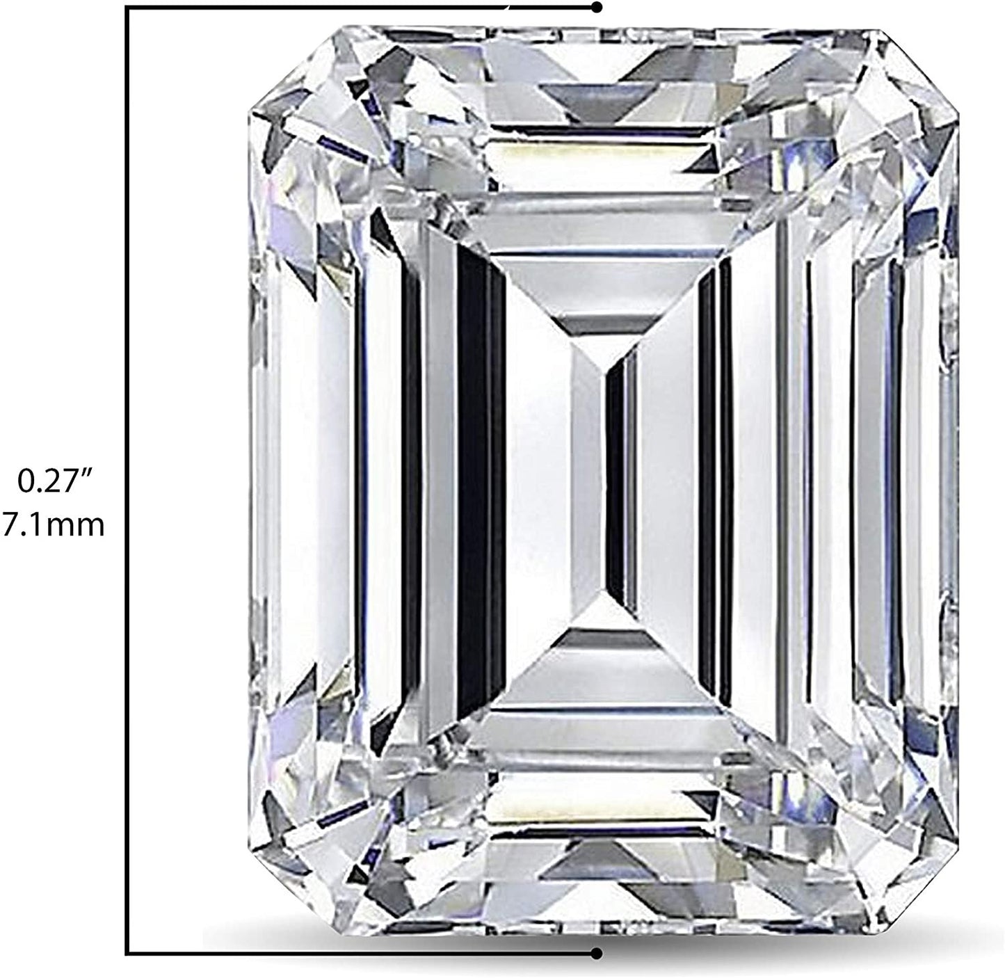 IGI Certified Loose 1/2 to 2.0 Carat Emerald Cut Lab Created Diamond (G-H Color, VS1-VS2 Clarity) - Single Loose Stone