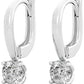 14K Gold 2/3 Cttw Round Brilliant-Cut Lab Grown Diamond Four-Prong Leverback Drop Earrings (G-H Color, VS1-VS2 Clarity) - Choice of 14K Gold Color
