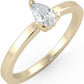 IGI Certified 1/4 Ct Pear Cut Lab Grown Diamond 14K Gold 3-Prong Solitaire Engagement Ring (G-H Color, VS1-VS2 Clarity) - Choice of Gold Color