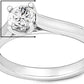 10K Gold 1/2 Ct Round Brilliant Cut Lab Created Diamond Classic 4-Prong Cathedral Style Engagement Ring (F-G Color, VVS2-VS1 Clarity) - Choice of Gold Color