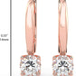 14K Gold 2/3 Cttw Round Brilliant-Cut Lab Created Diamond Four-Prong Leverback Drop Earrings (G-H Color, VS1-VS2 Clarity) - Choice of 14K Gold Color