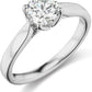 IGI Certified 1-1/2 Carat Round Brilliant-Cut Lab Created Diamond 14K Gold Classic 4-Prong Solitaire Engagement Ring (I-J Color, VS1-VS2 Clarity) - 14K White Gold, Size 6-1/4