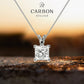 14K Gold 1/3 Carat Square Princess-Cut Lab Created Diamond X-Bail Solitaire Pendant Necklace (G-H Color, VS1-VS2 Clarity), 18" - Choice of Color