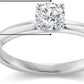 IGI Certified 1/2 Carat Round Brilliant-Cut Lab Created Diamond 14K Gold Classic 4-Prong Solitaire Engagement Ring (G-H Color, VS1-VS2 Clarity) - 14K White Gold, Size 5-1/4