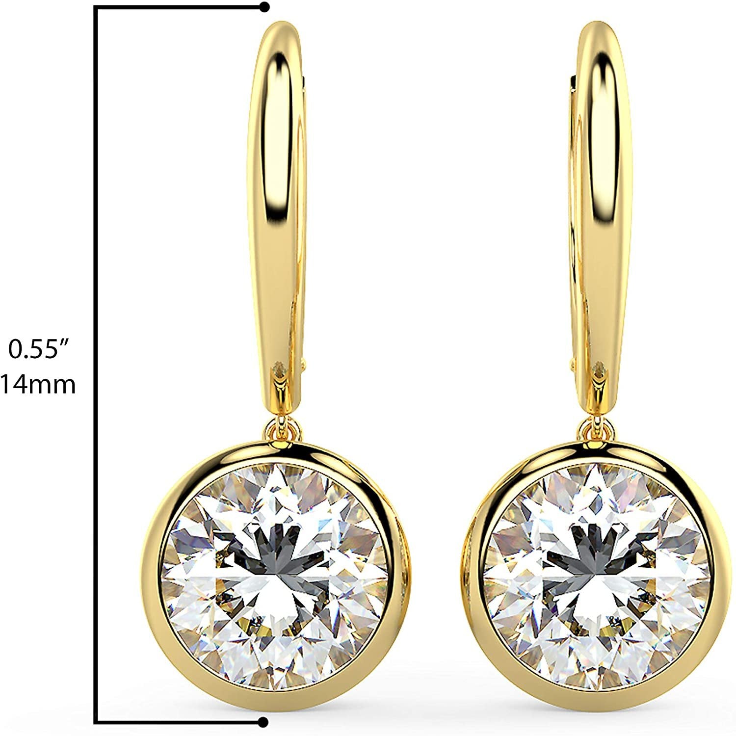 2 ct Brilliant store Round Cut Drop Dangle Designer Genuine Flawless VVS1 Pink Simulated Diamond 14K 18K Rose Gold Earrings Lever Back