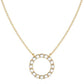 10K Gold 1/2 CTTW Lab Grown Diamond Open Circle Pendant Necklace (G-H Color, SI1-SI2 Clarity), 18" - Choice of Gold Color