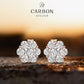 10K Gold 1/4 Cttw Lab Created Diamond 4.5mm 6-Prong Floral Cluster Stud Earrings (G-H Color, SI1-SI2 Clarity) - Choice of Gold Color