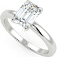 IGI Certified 14K White Gold 9/10 to 2.0 Carat Emerald-Cut Lab Created Diamond Classic Solitaire Engagement Ring (G-H Color, VS1-VS2 Clarity)