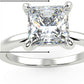 IGI Certified 14K White Gold 1-1/2 Carat Princess-Cut Lab Created Diamond Classic Square Solitaire Engagement Ring (G-H Color, VS1-VS2 Clarity) - Size 5.5