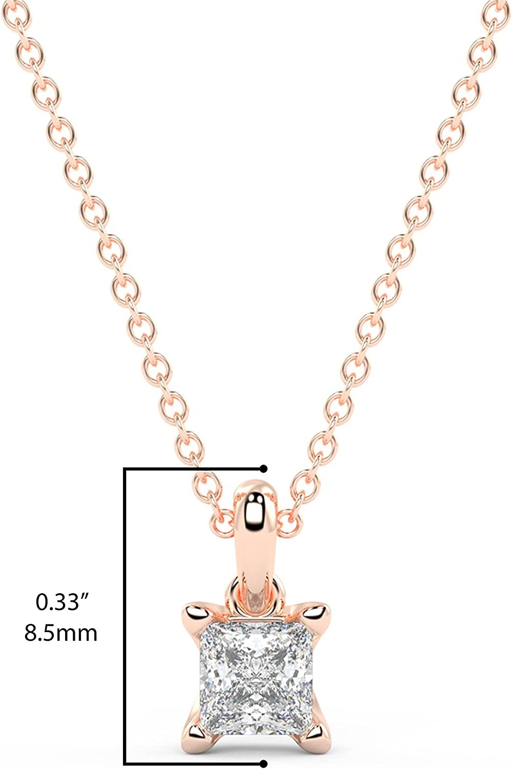 1 1/2 ctw Round Lab Grown Diamond Dog Tag Fashion Pendant - Grownbrilliance