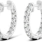 10K Gold 1.0 Cttw Round Brilliant Cut Lab Created Diamond Inside Outside Huggie Earrings (G-H Color, SI1-SI2 Clarity) - Choice of Gold Color