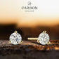 Certified 2.0 to 4.0 Cttw Round Brilliant-Cut Lab Created Diamond 14K Gold Martini-Set 3-Prong Stud Earrings (I-J Color, VS1-VS2 Clarity) - Choice of Gold Color, Gem Weight