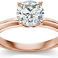IGI Certified 1-1/2 Carat Round Brilliant-Cut Lab Created Diamond 14K Gold Classic 4-Prong Solitaire Engagement Ring (I-J Color, VS1-VS2 Clarity) - 14K Rose Gold, Size 8-1/2