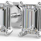IGI Certified 1/2 Cttw Emerald Cut Lab Grown Diamond 14K Gold 4-Prong Pushback Stud Earrings (G-H Color, VS1-VS2 Clarity) - Choice of Gold Color